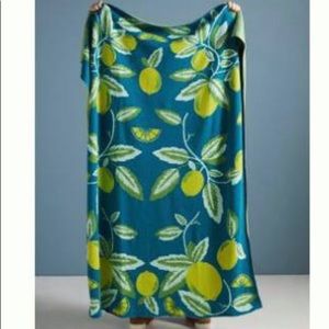 Anthropologie Lemon Throw Blanket